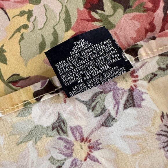 RALPH LAUREN Sophie Brooke TWIN  Flat Sheet Country Cottage Shabby Chic - Picture 4 of 6